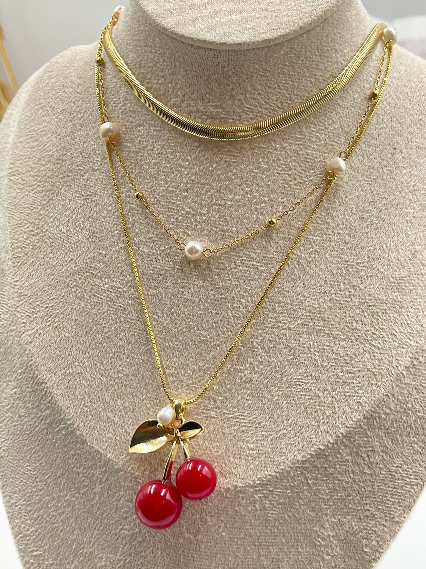 Red Cherry Necklace