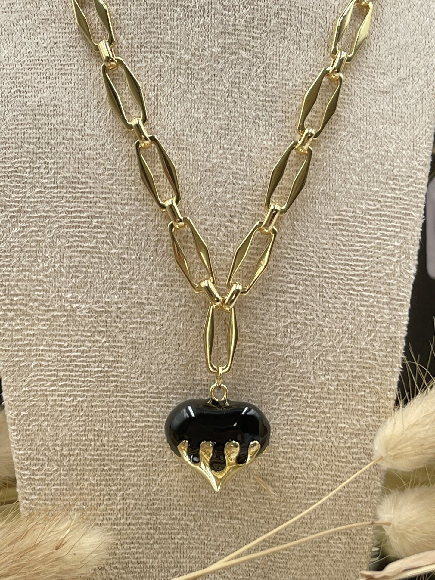 Black Heart Necklace