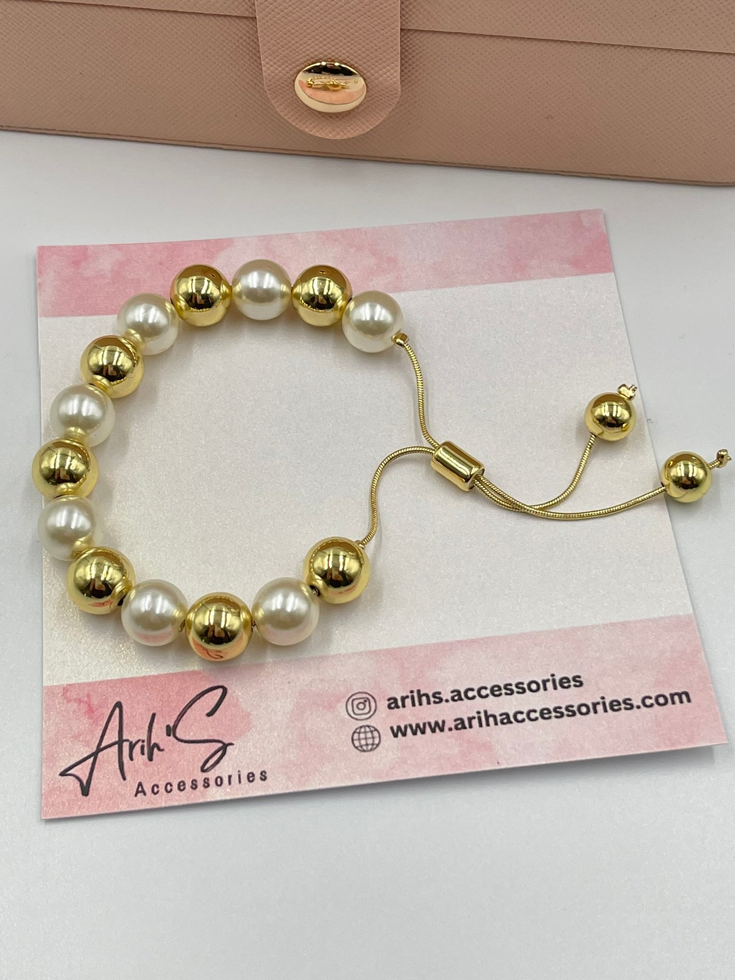 Gold and Pearl Bracelets
