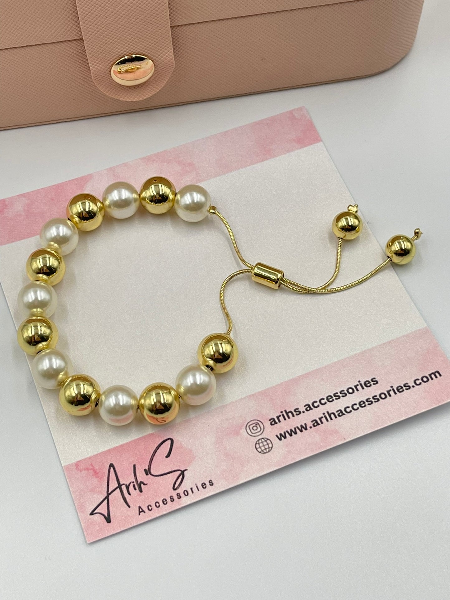 Gold and Pearl Bracelets